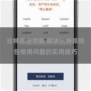 比特派全功能 解决比特派钱包使用问题的实用技巧