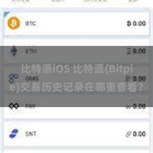 比特派iOS 比特派(Bitpie)交易历史记录在哪里查看？