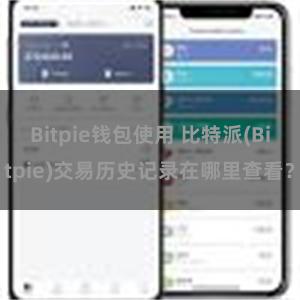 Bitpie钱包使用 比特派(Bitpie)交易历史记录在哪里查看？